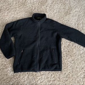 Eddie Bauer full zip heavyweight knit jacket.